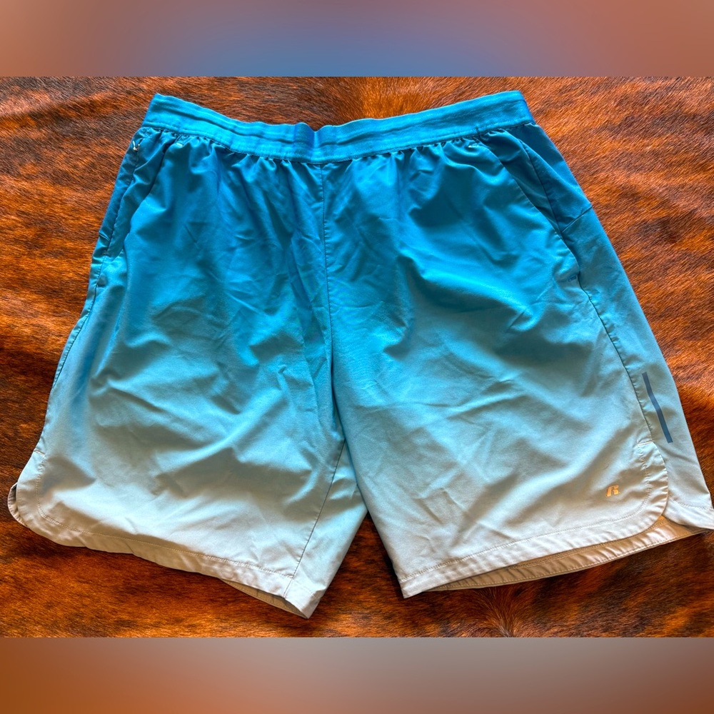 Blue Gradient Athletic Shorts